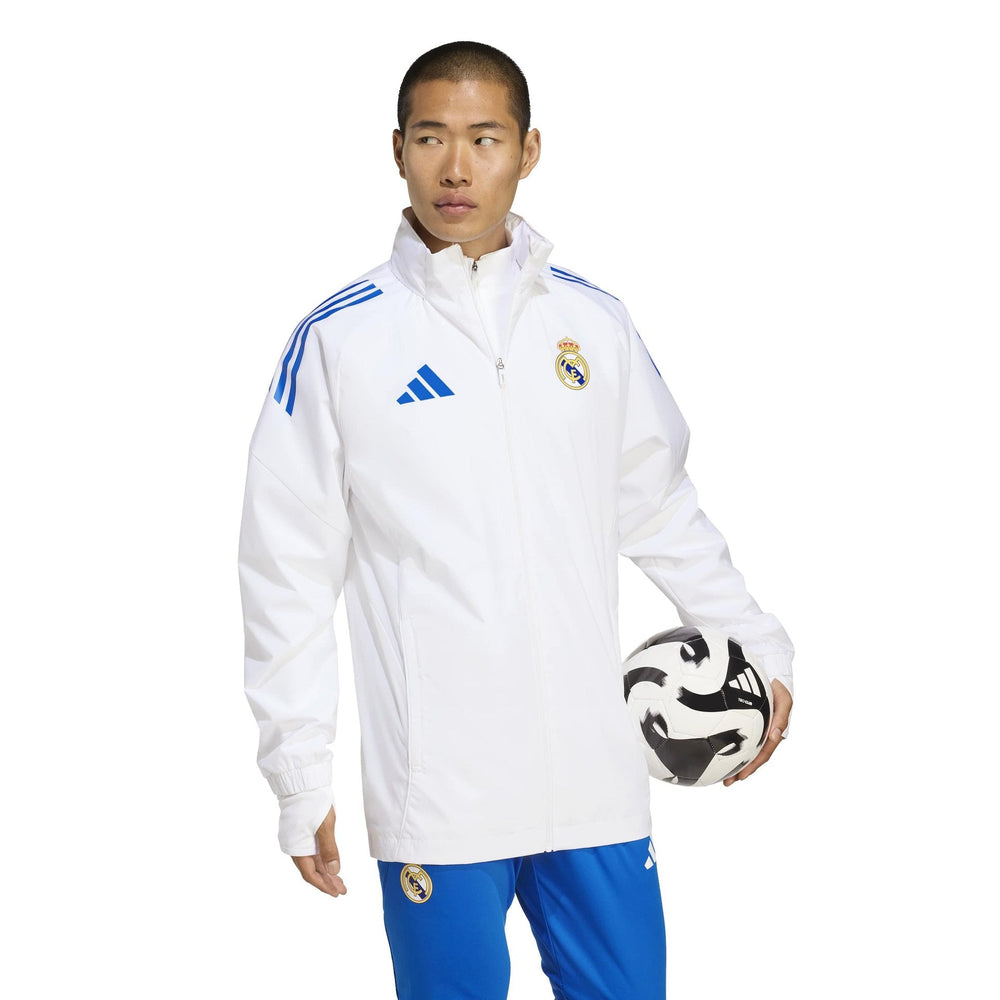 Mens adidas UCL Training All Weather Jacket 25/26 White