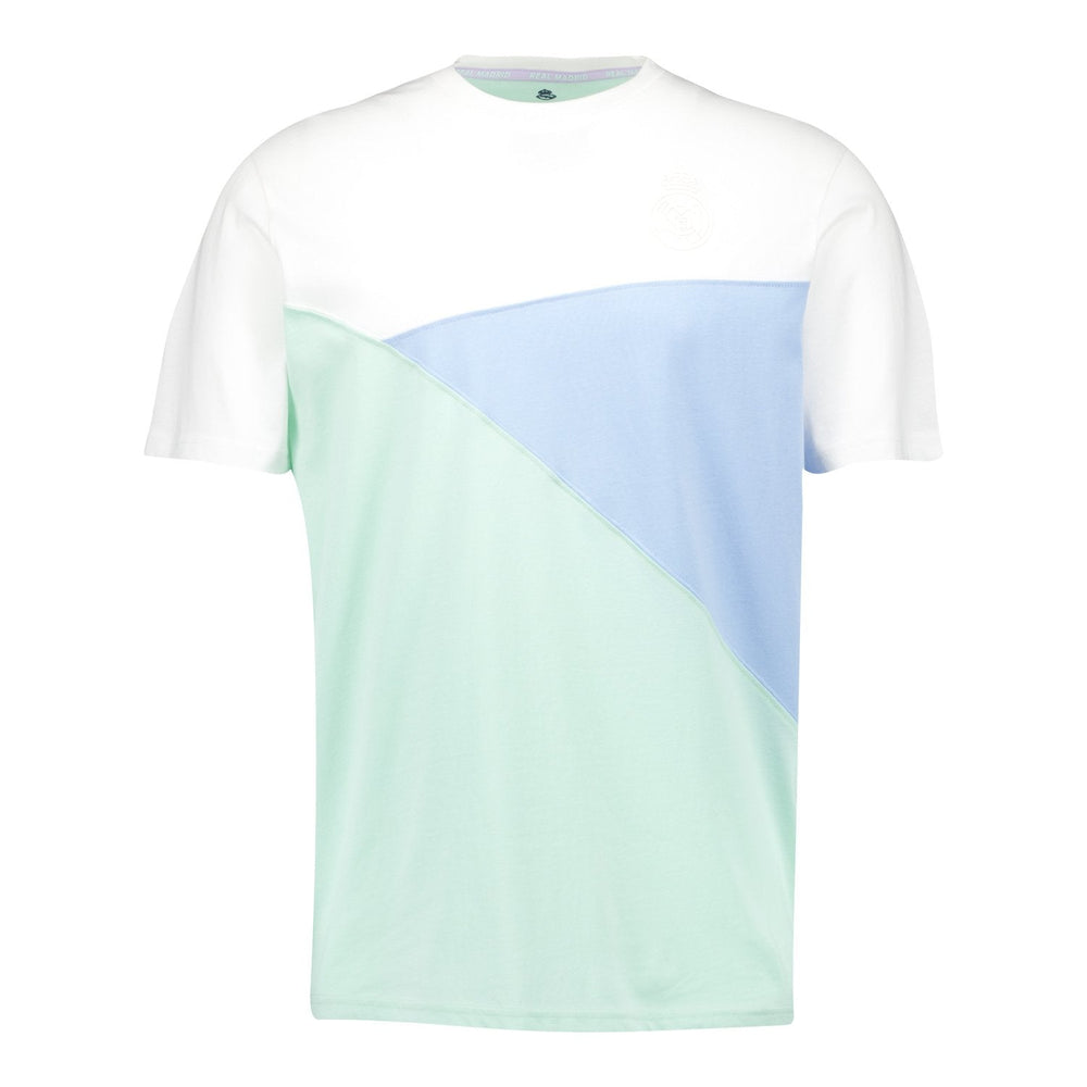 Mens Pastel Diagonal Panel T-shirt Multicolor Real Madrid