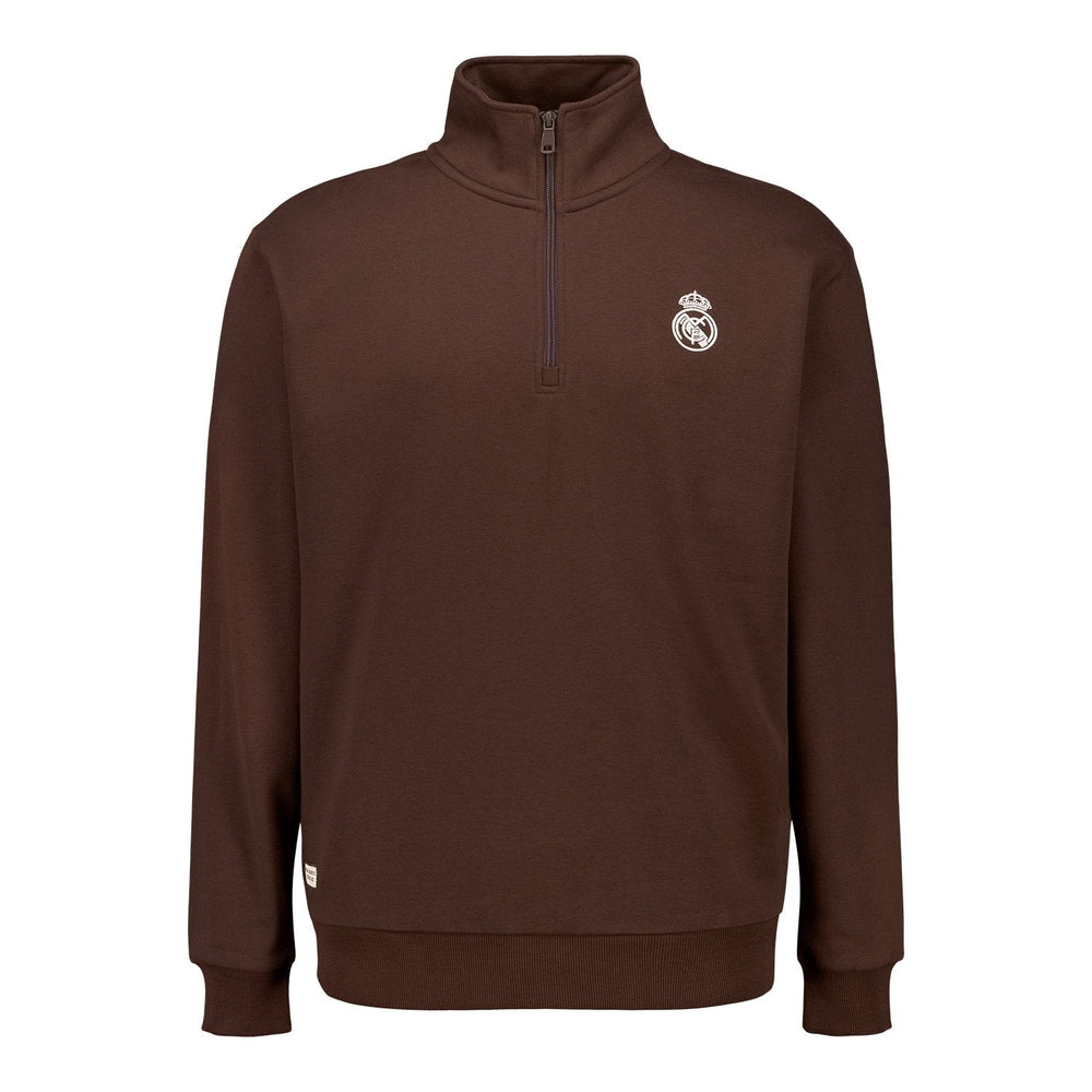 Mens Classic Zip Sweatshirt Brown