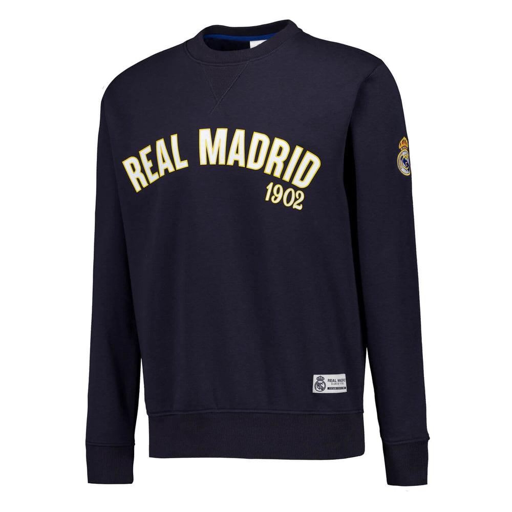 Mens Baseball Crewneck Sweatshirt Navy Real Madrid