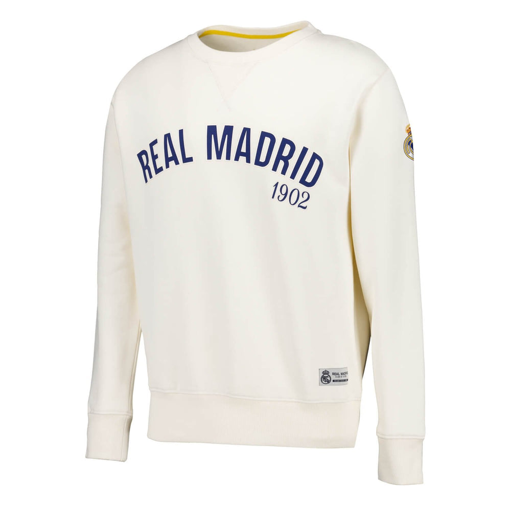 Mens Baseball Crewneck Sweatshirt Off White Real Madrid