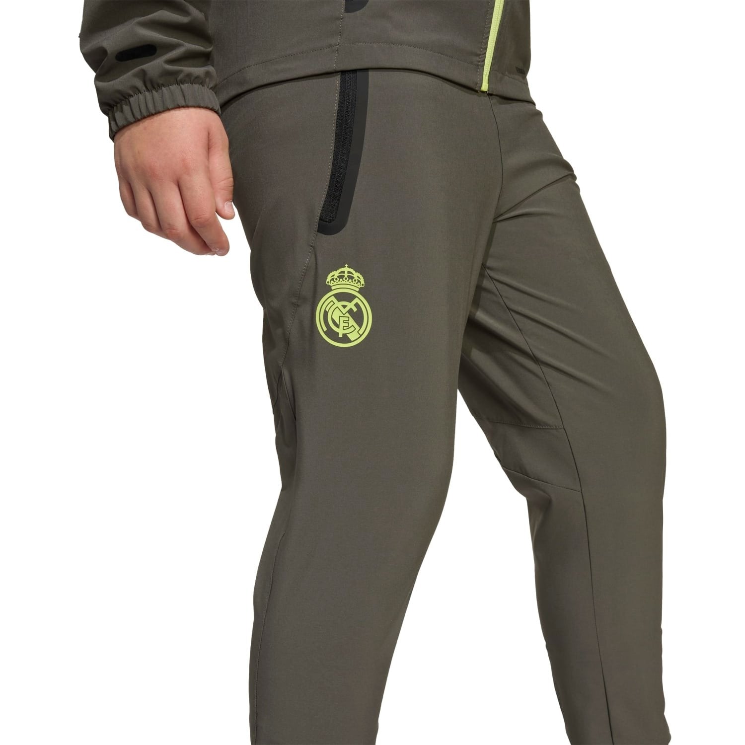 Kids Tiro Vis Tech Competition Pants Grey/Lime Green