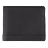 Cartera Horizontal Cuero Negra Con Monedero Real Madrid