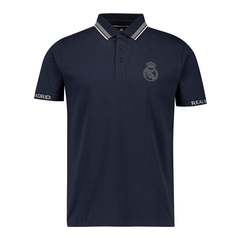Mens Tape Polo Navy Real Madrid