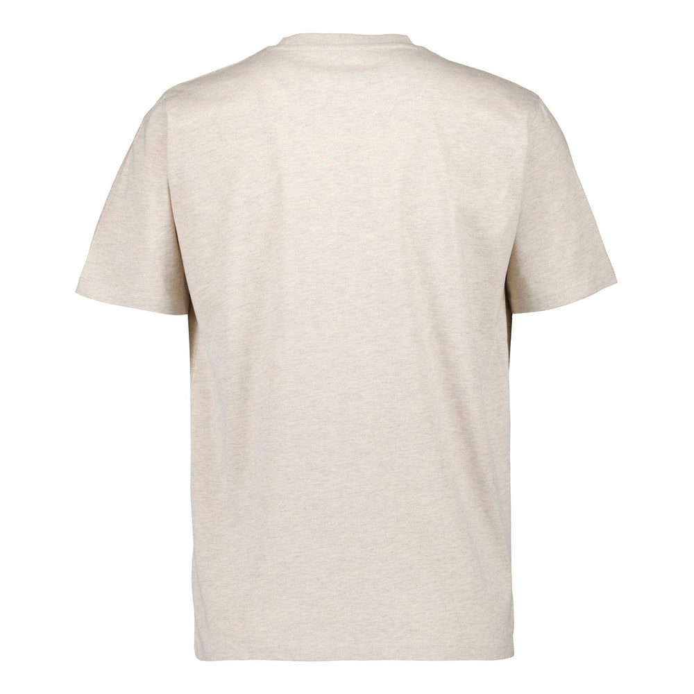 Mens Plum Noir Stitch Neck T-Shirt Cream