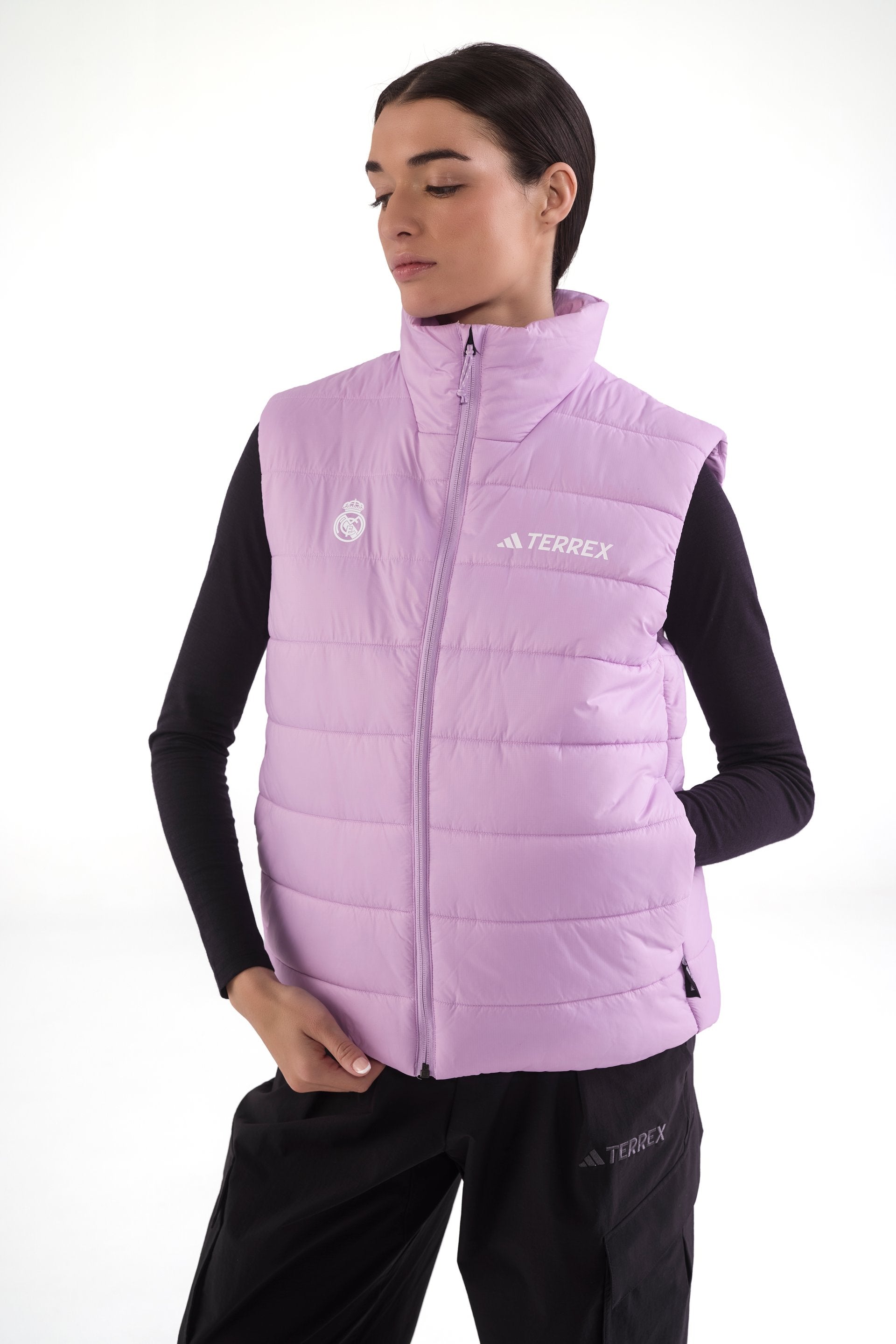 Womens adidas Terrex CLIMAWARM Rain Padded Vest Pink