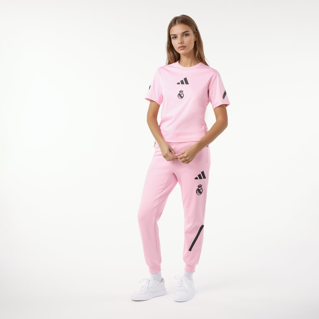 レディース adidas レアルアーバン Tシャツ ピンク – レアル