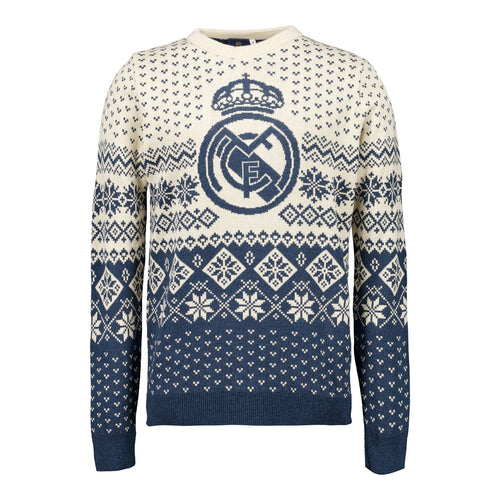 Mens Christmas Sweater Crest Stone