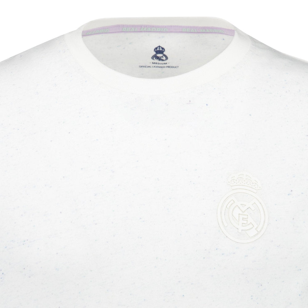 Mens Pastel Cotton Nep T-Shirt Off White Real Madrid