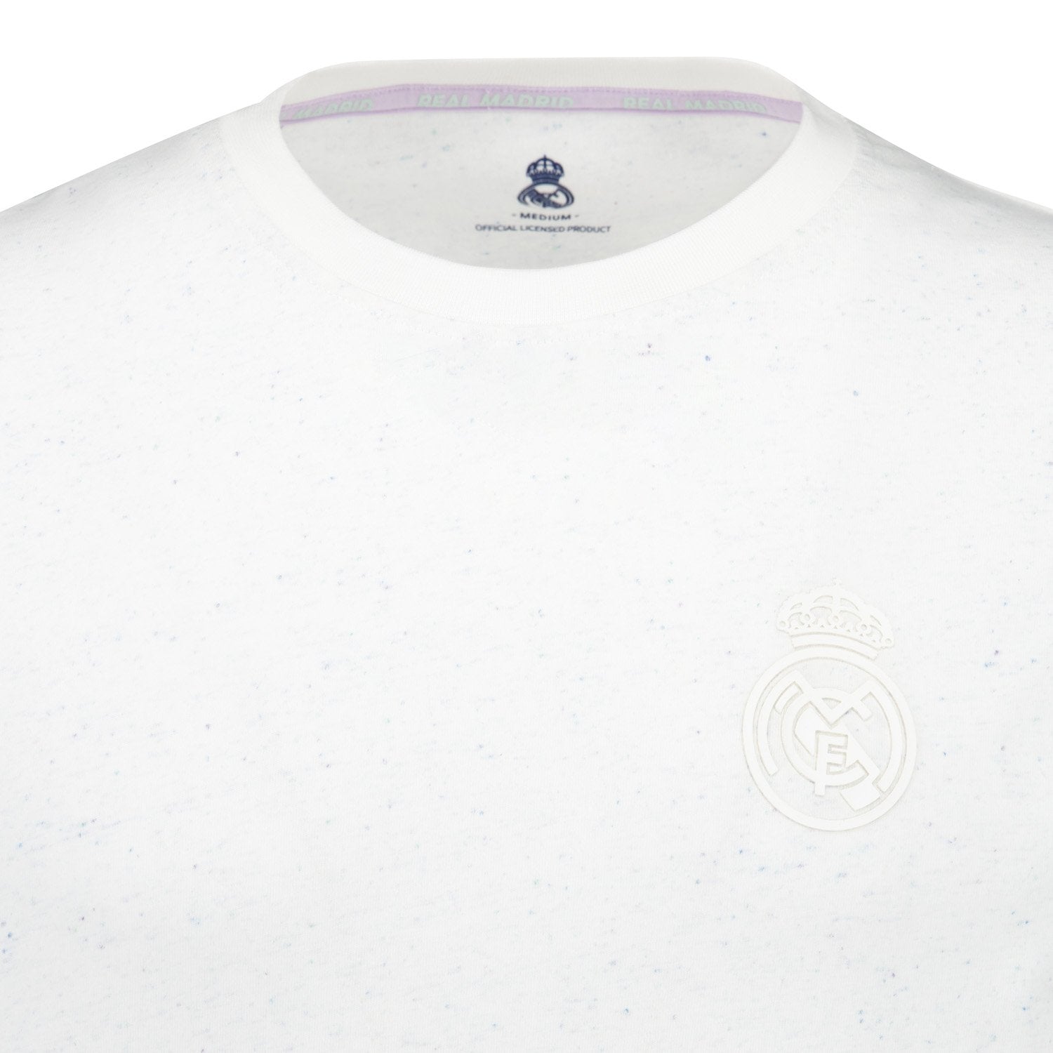 Mens Pastel Cotton Nep T-Shirt Off White Real Madrid