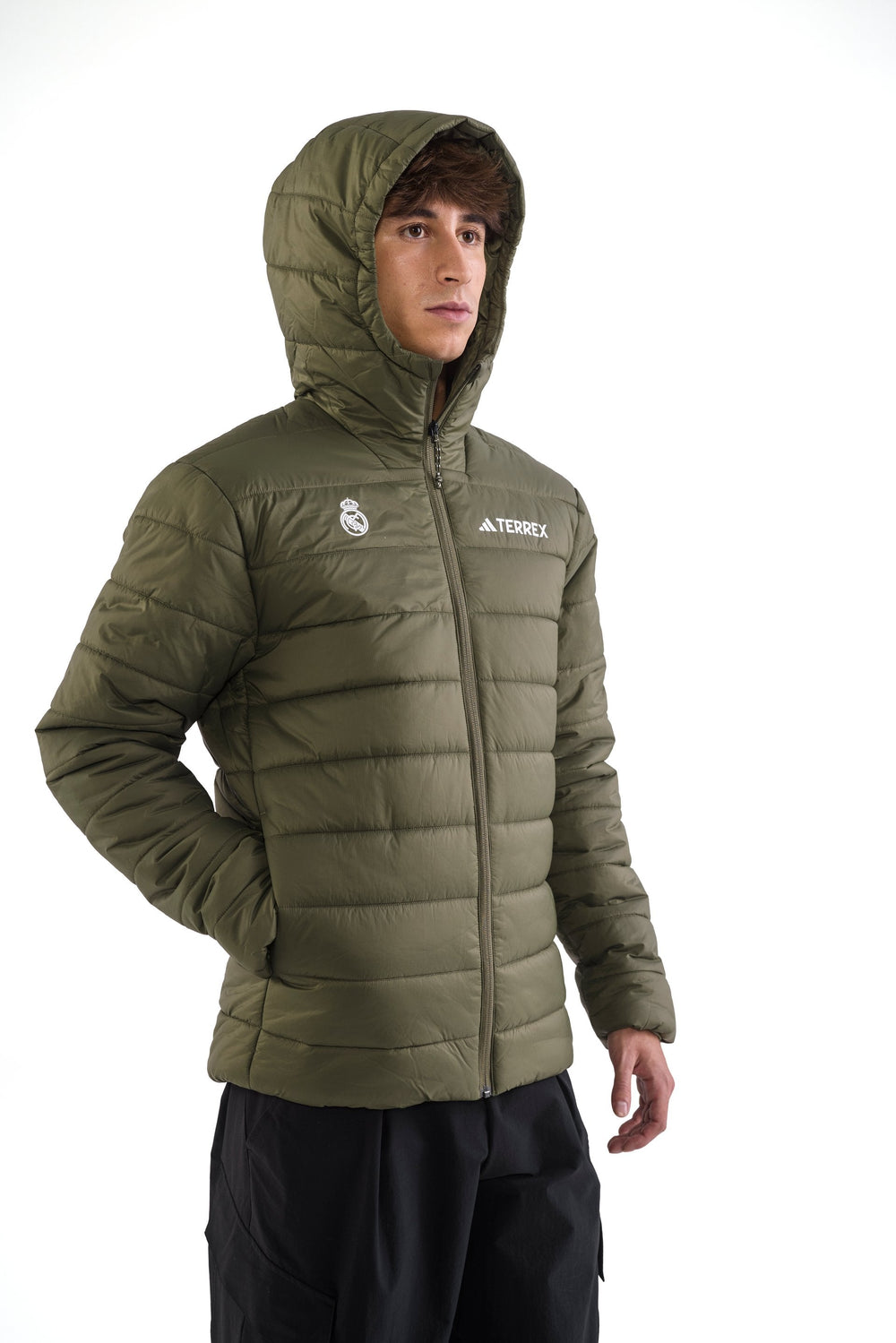 Mens adidas Terrex CLIMAWARM Insulated Rain Jacket Green