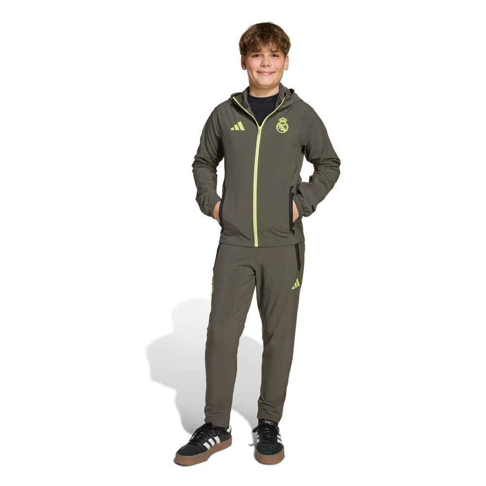 Kids Tiro Vis Tech Competition Jacket Grey/Lime Green
