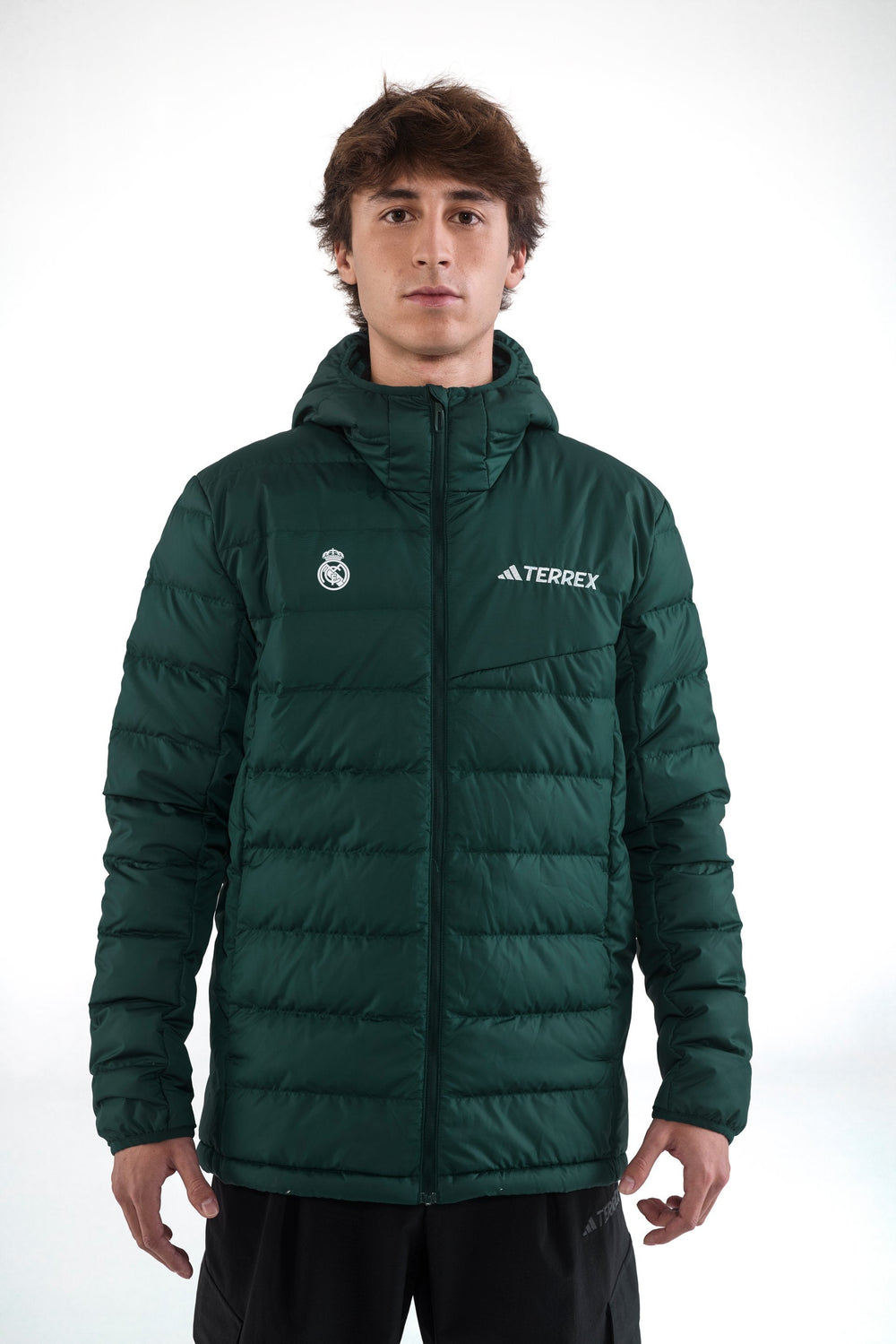 Mens adidas Terrex CLIMAWARM Rain Down Jacket Green