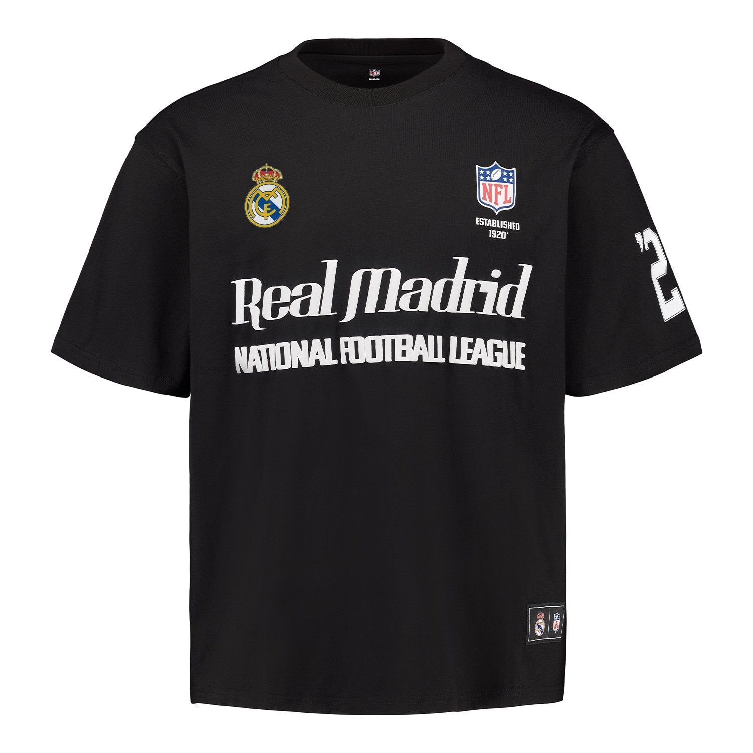Mens Real Madrid x NFL T-Shirt Black