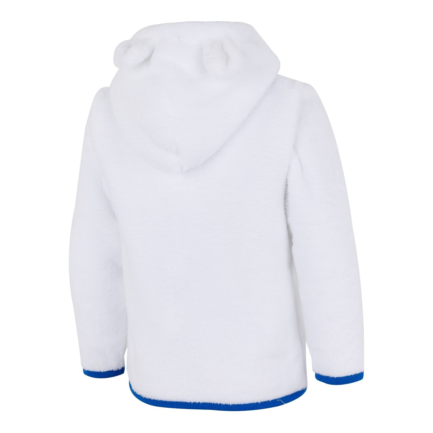 Infant Teddy Zip Hood White/Blue