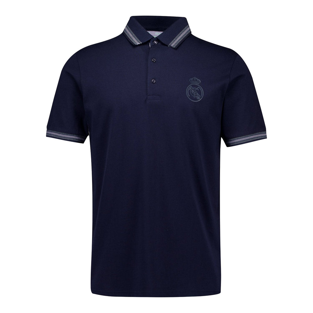 Mens Pastel Multi Tipped Polo Shirt Navy Real Madrid