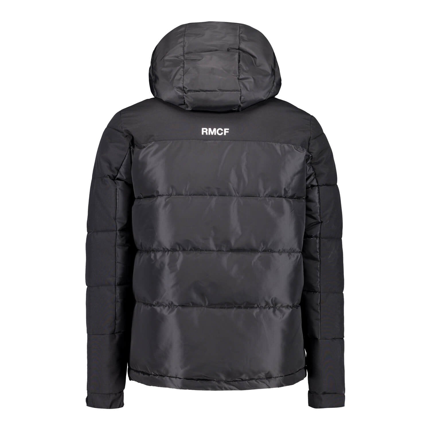 Womens Outerwear Color Padded Hooded Jacket Black Real Madrid