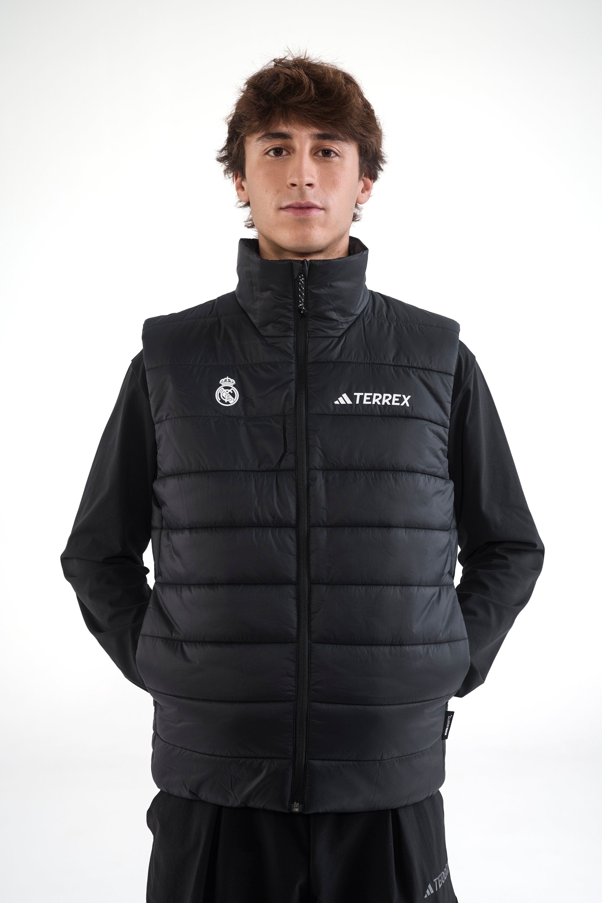 Mens adidas Terrex CLIMAWARM Rain Padded Vest Black