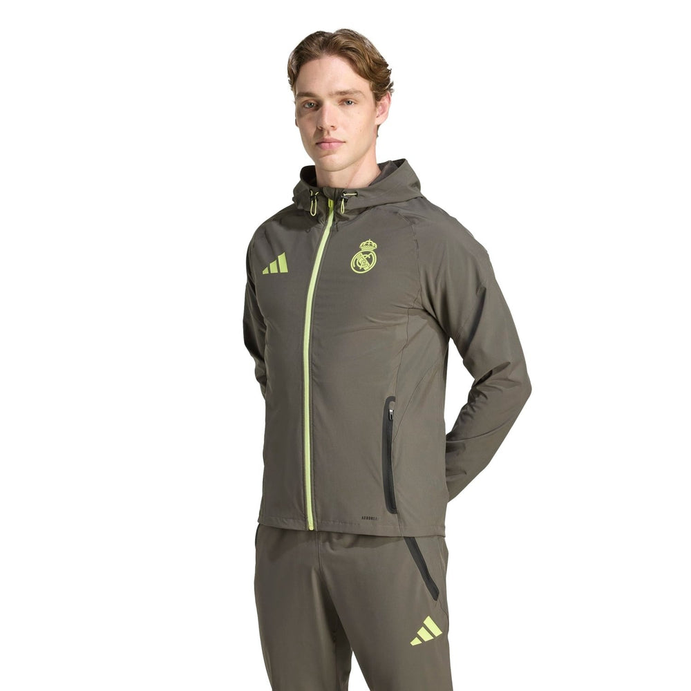 Mens Tiro Vis Tech Competition Jacket Grey/Lime Green