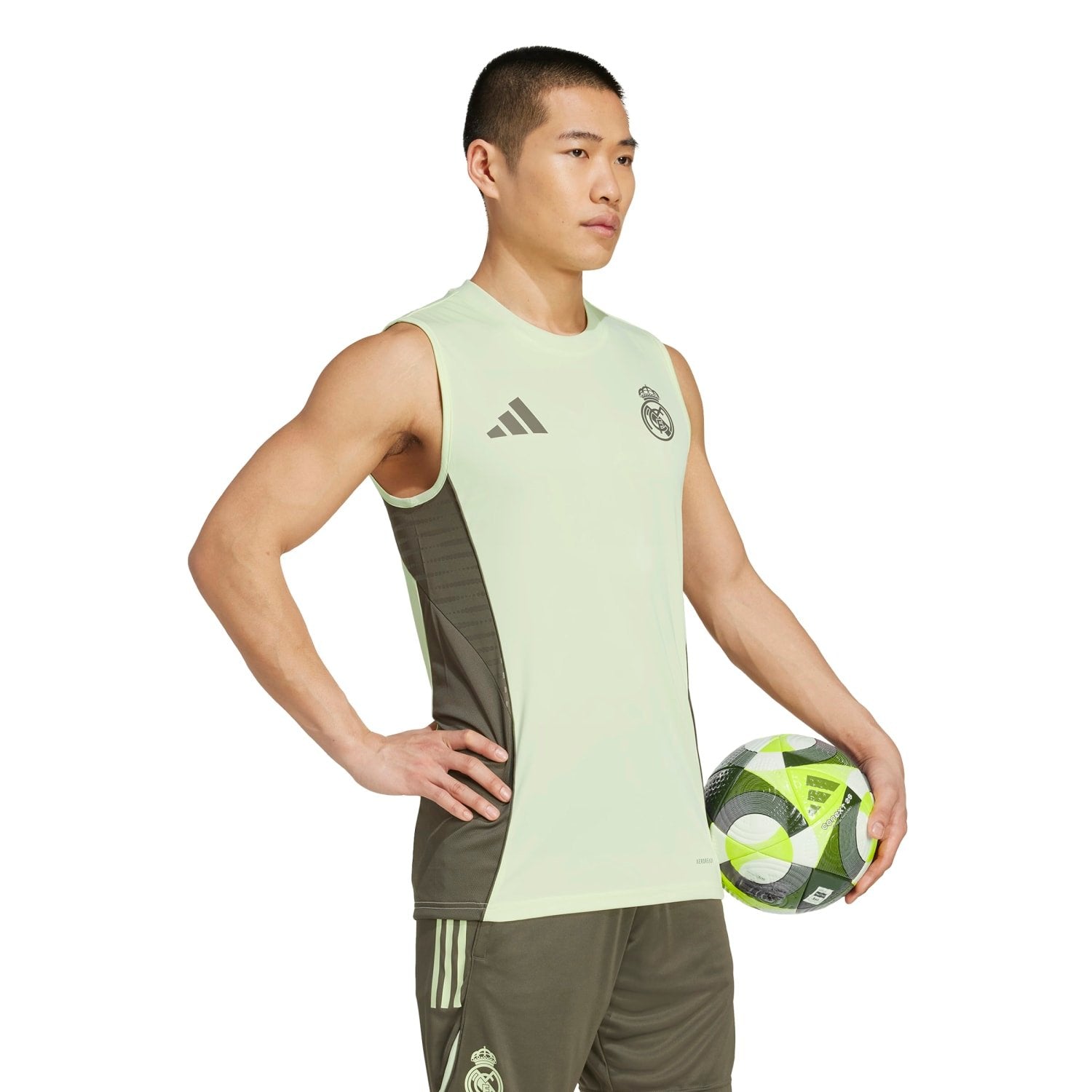 Mens adidas Training Sleeveless Shirt 25/26 Lime Green