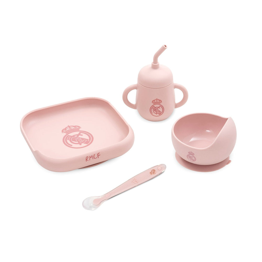 Silicone 4-Piece Dinnerware Set Pink Real Madrid