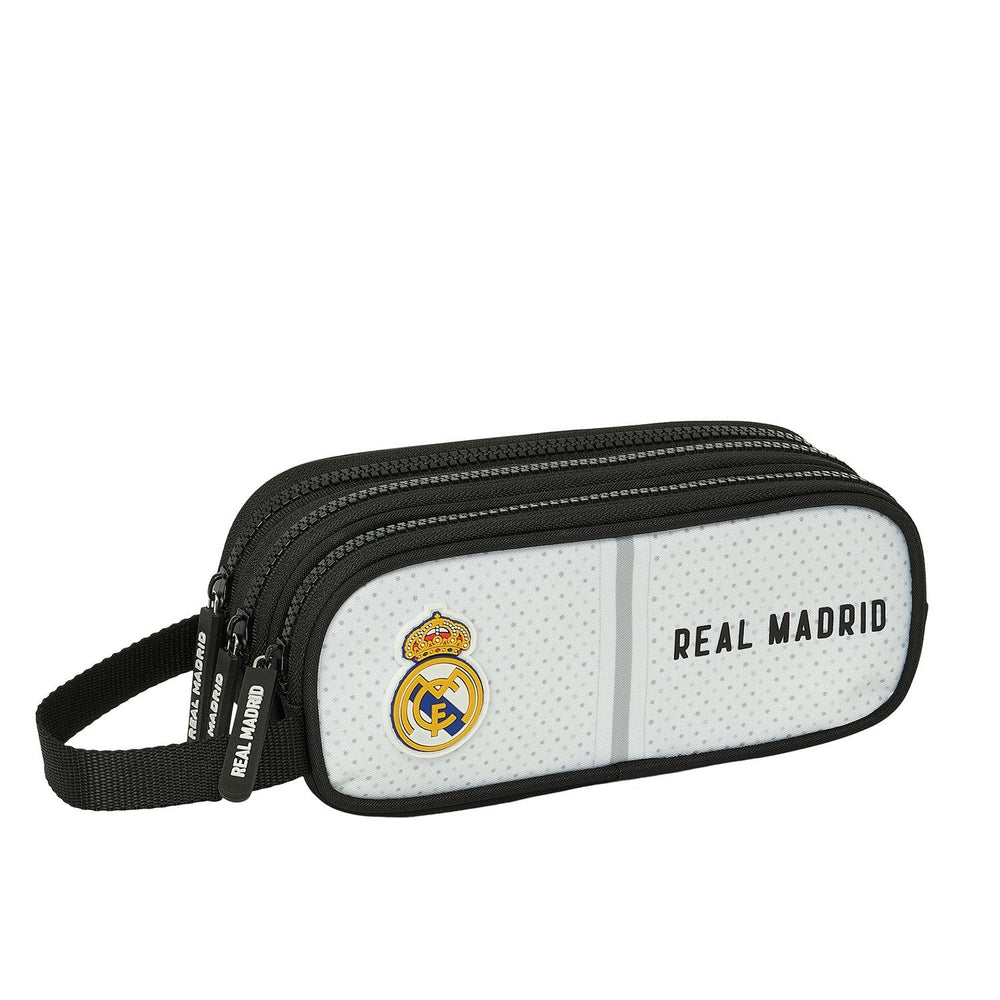 Triple Pencil Case White/Black Real Madrid