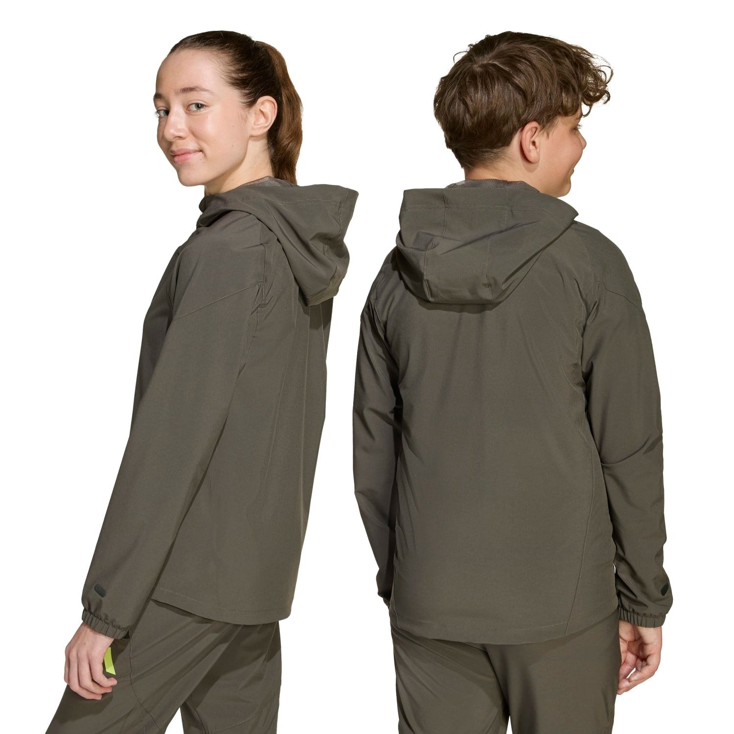 Kids Tiro Vis Tech Competition Jacket Grey/Lime Green