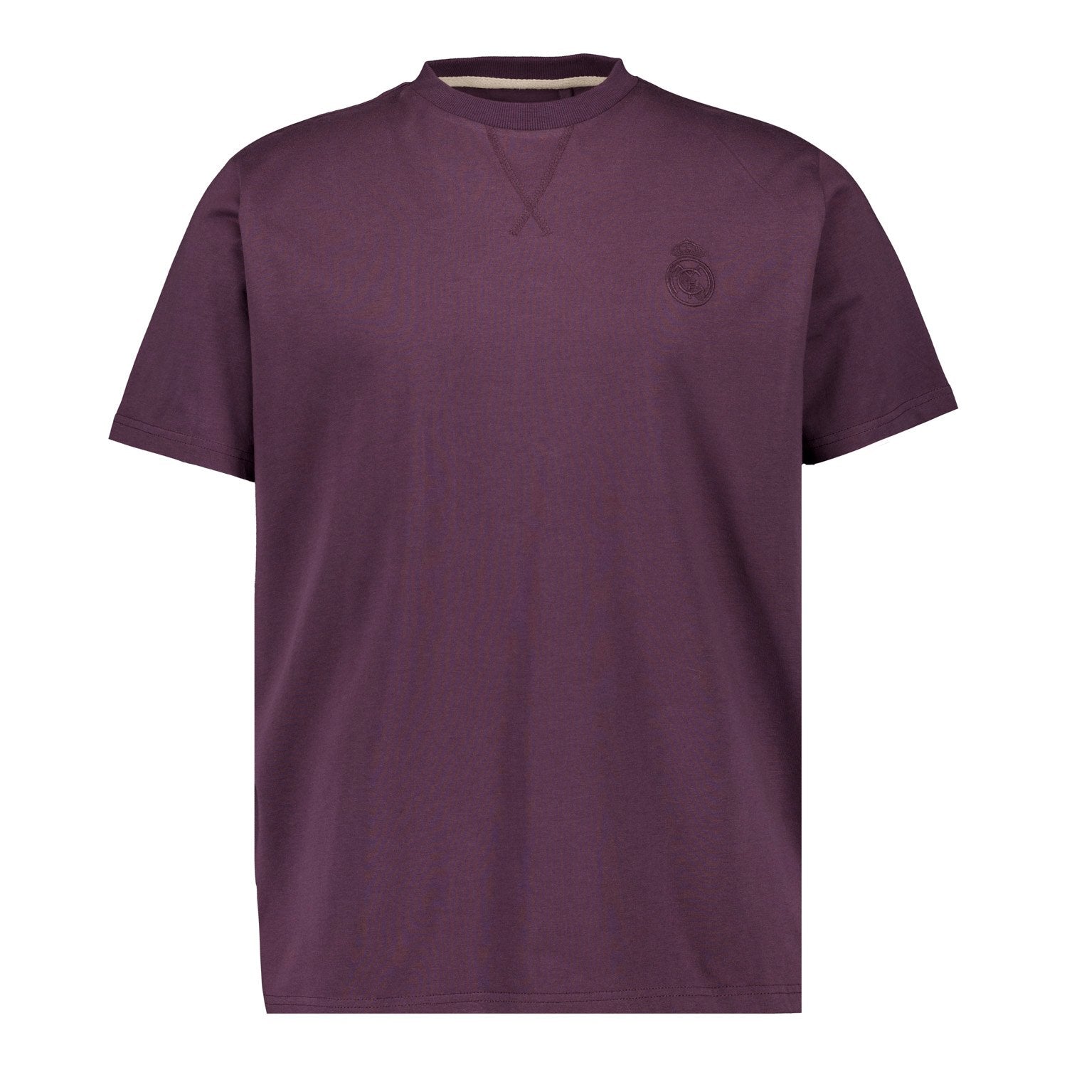 Mens Plum Noir Stitch Neck T-Shirt Plum