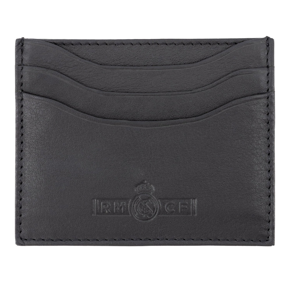 Black Leather Card Holder Real Madrid