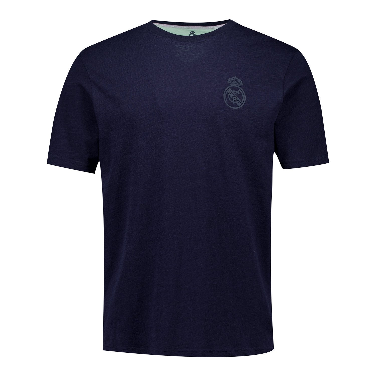 Mens Pastel Cotton Slub T-Shirt Navy Real Madrid