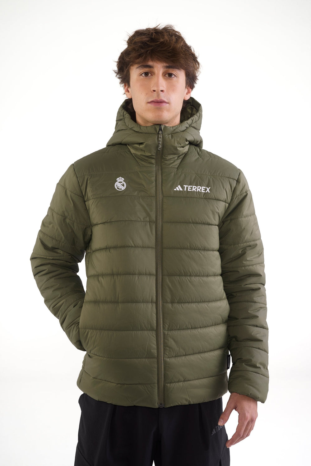 Mens adidas Terrex CLIMAWARM Insulated Rain Jacket Green