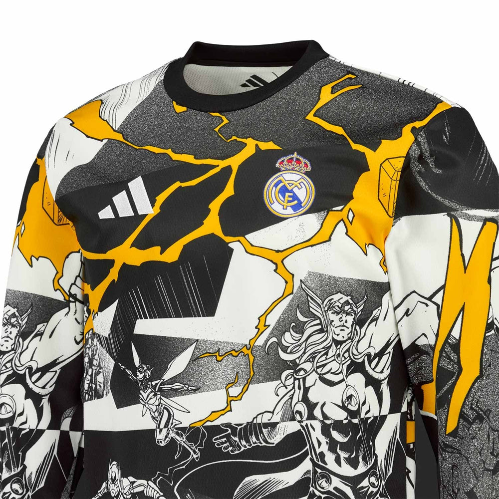 Mens adidas Marvel Warm Up Sweatshirt 25/26 White/Black