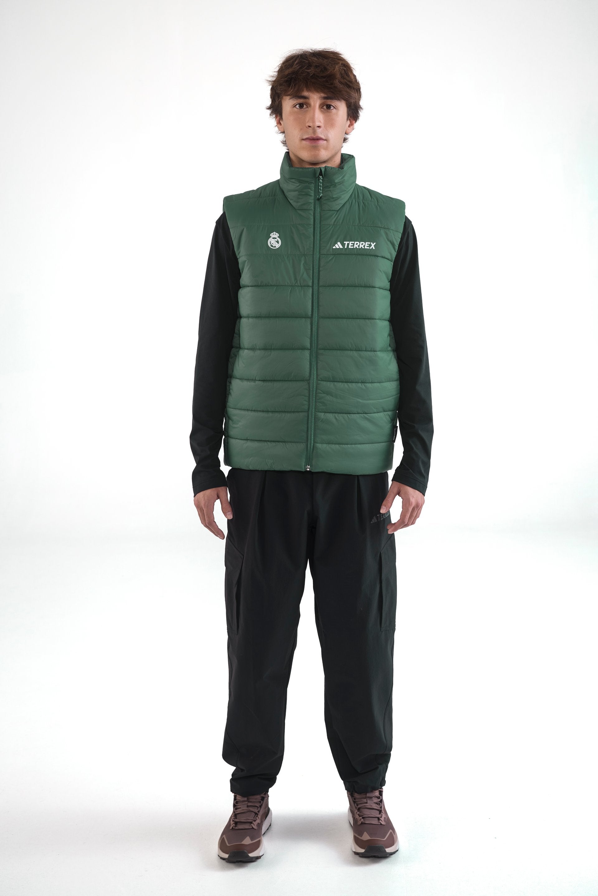 Mens adidas Terrex CLIMAWARM Rain Padded Vest Green