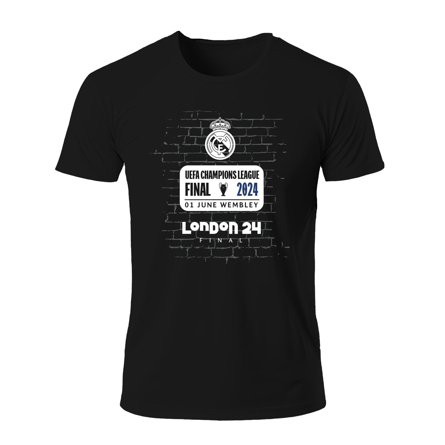 Mens UCL Final London 24 Bricks T-Shirt Black