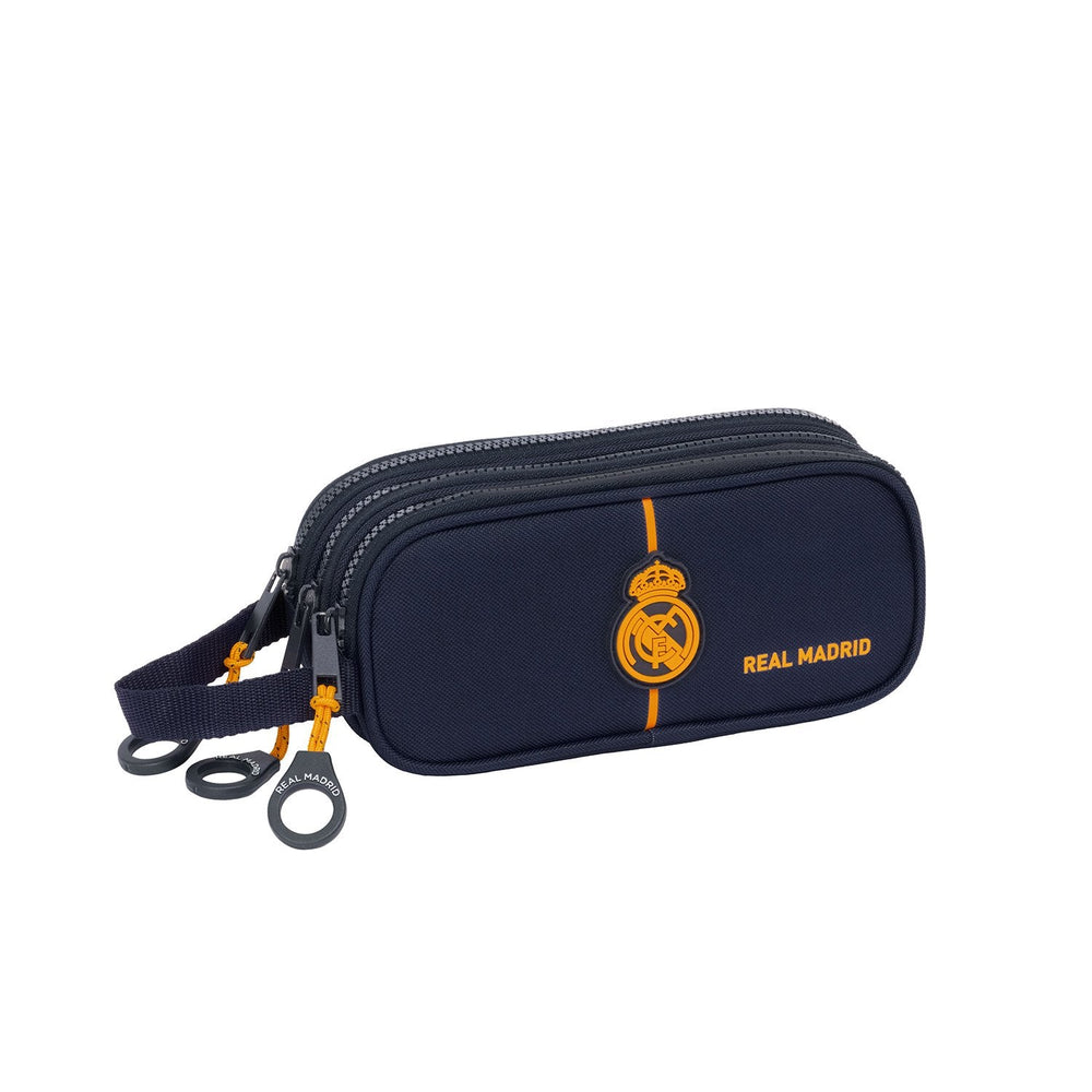 Triple Pencil Case Navy Blue Real Madrid