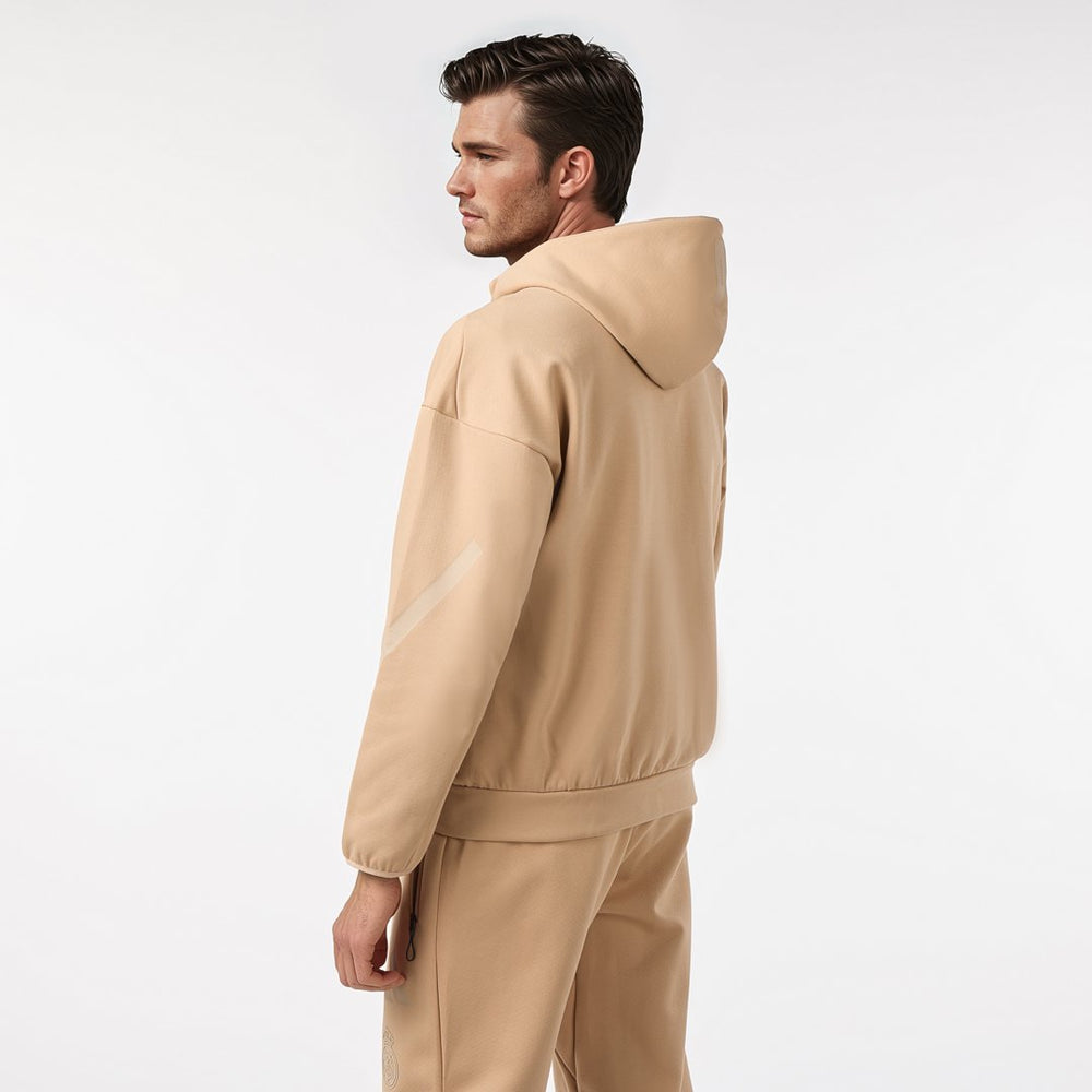 Mens Adidas Real Urban Full Zip Hoodie Beige