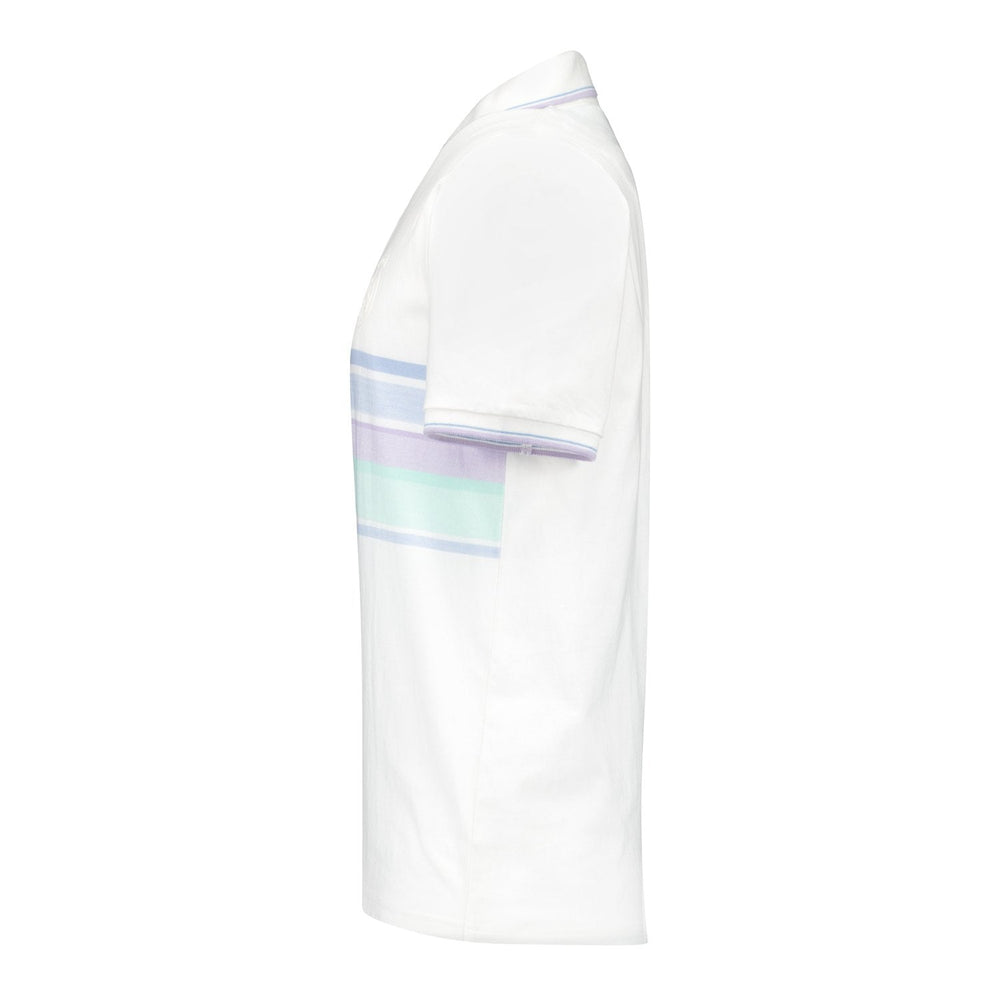 Mens Pastel Stripe Polo Shirt White Real Madrid