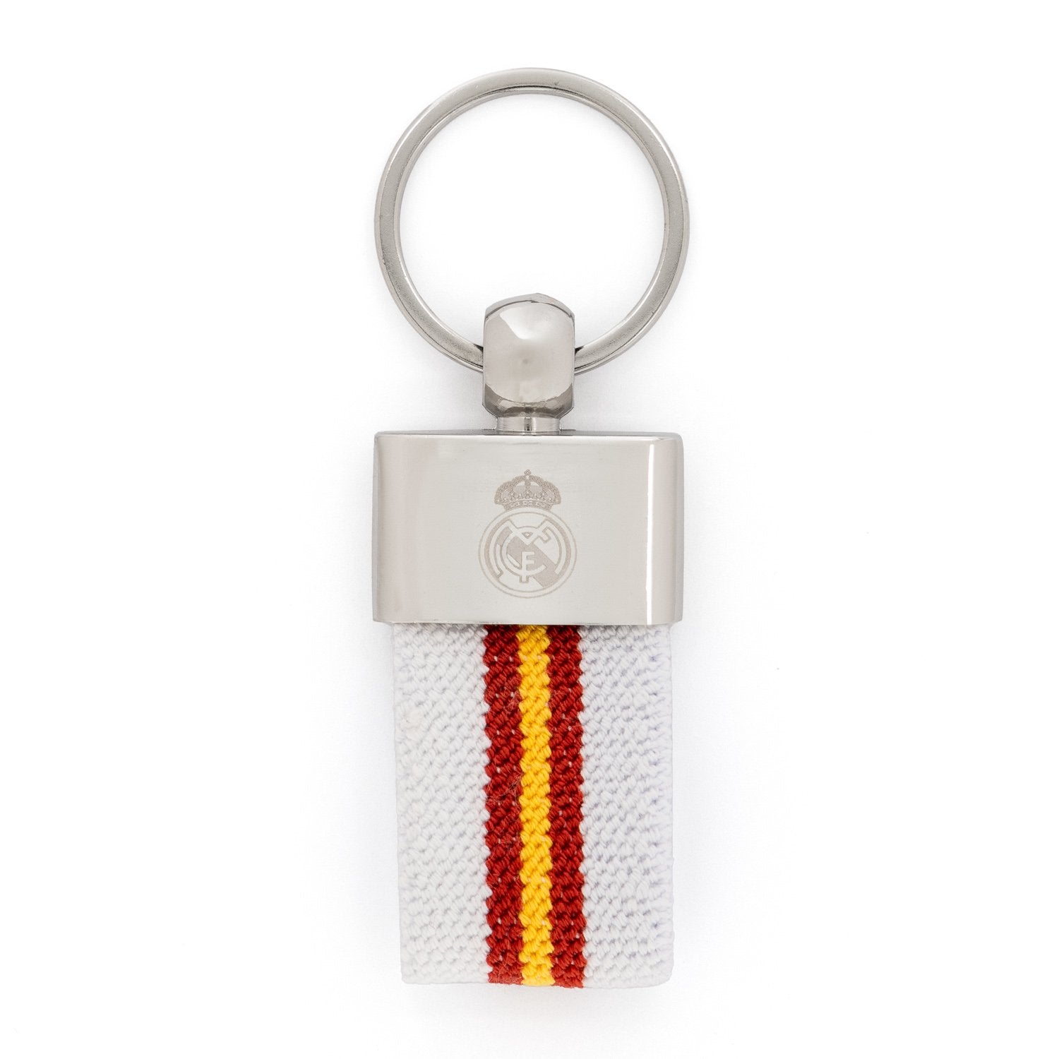 Spanish Flag Keyring White Real Madrid