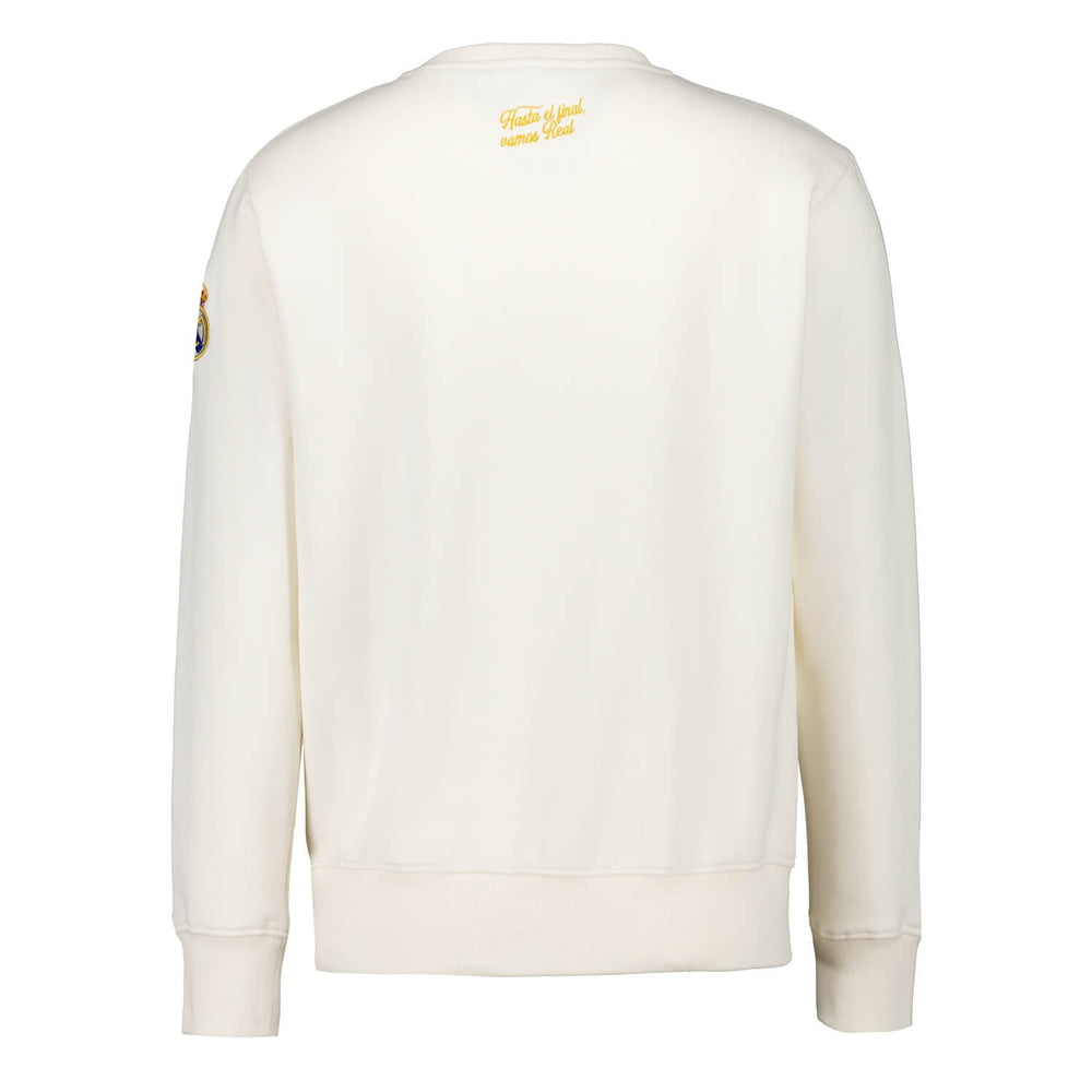 Mens Baseball Crewneck Sweatshirt Off White Real Madrid