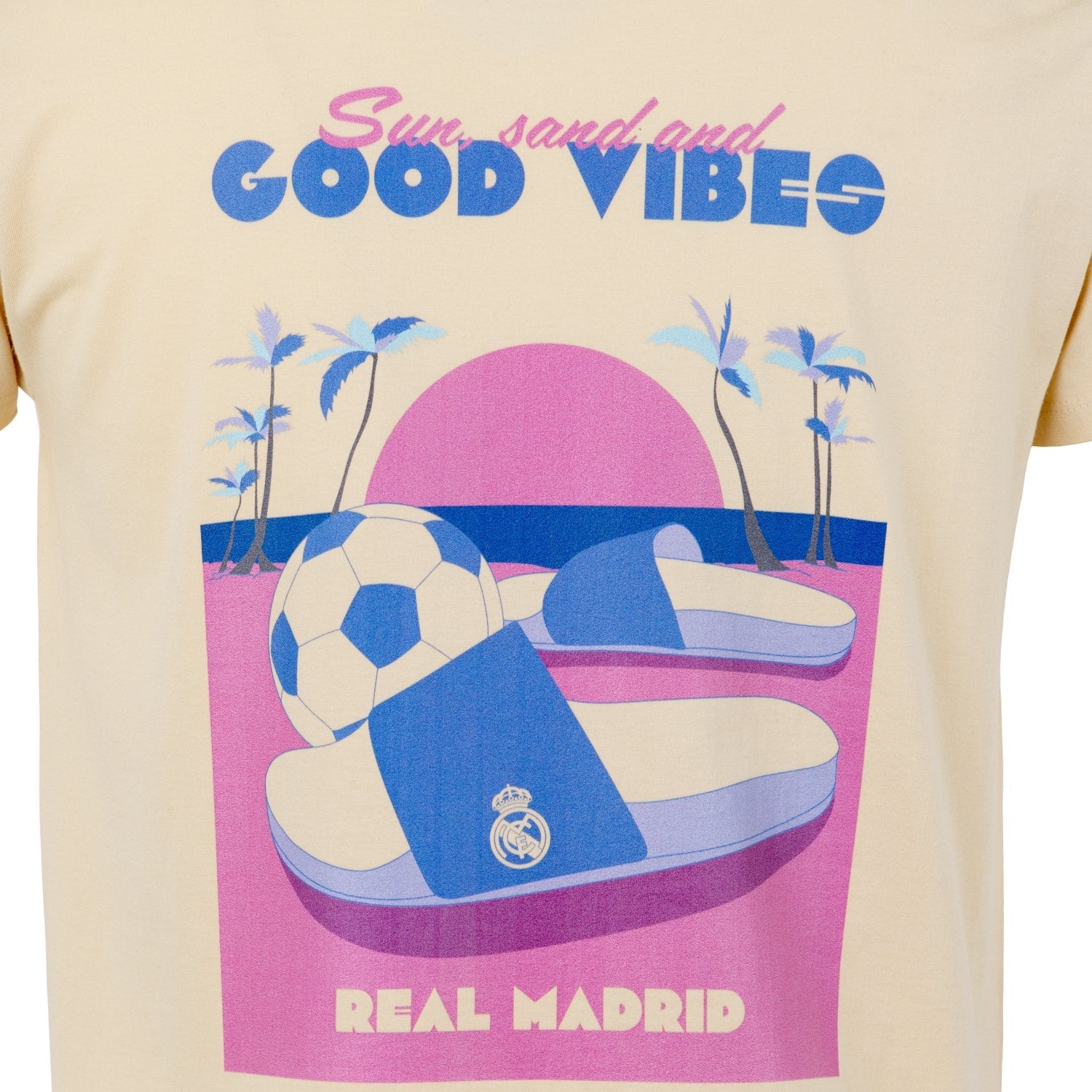 Mens Pink Summer Vibes T-Shirt Beige