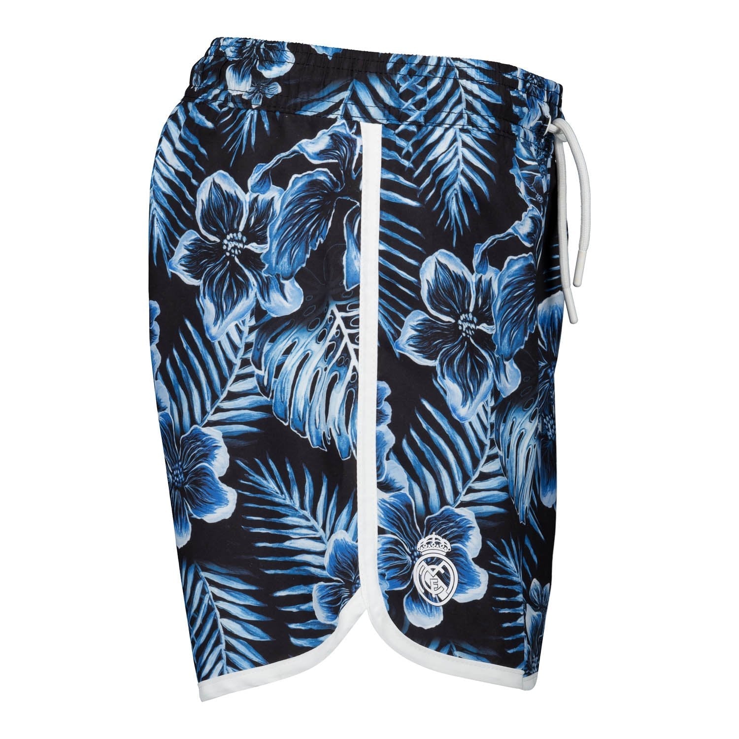 Kids Real Madrid Flower Print Blue Swimshorts