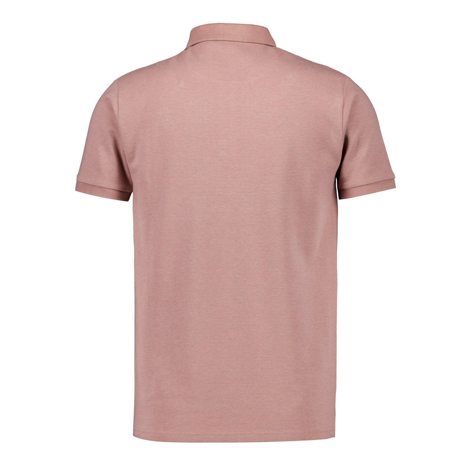 Mens Plum Noir Rib Polo Shirt Dusky Pink