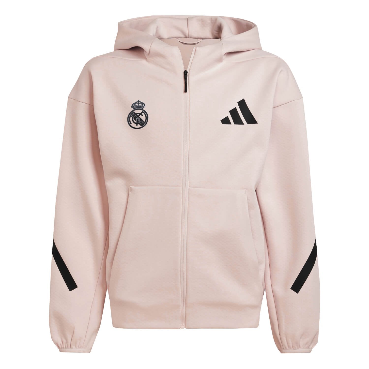 Kids adidas Real Urban Full Zip Hoodie Light Pink/ Black