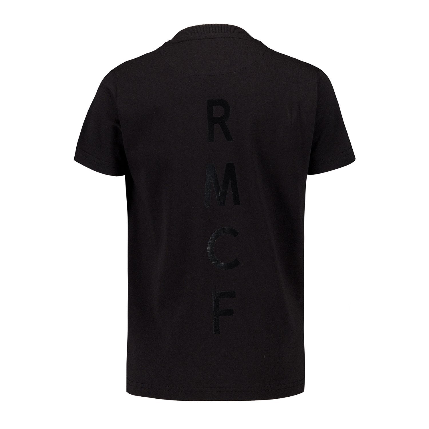 ユース ブラックアウト Tシャツ RMCFバックプリント ブラック Real