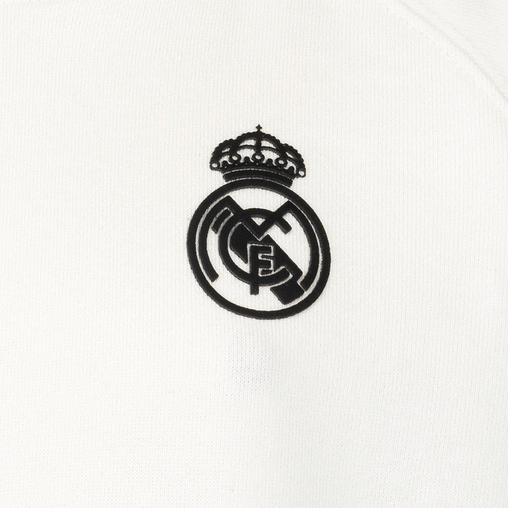 Kids Hoodie Fan Kids Tape Sleeve White Real Madrid