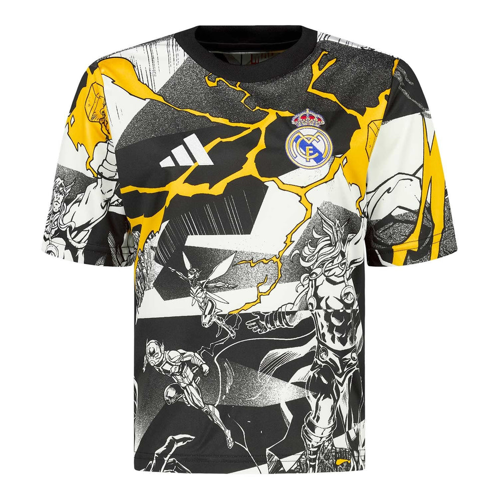 Youth adidas Marvel Warm Up Shirt 25/26 White/Black