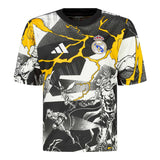 青少年 adidas Marvel 热身短袖 25/26 白色/黑色