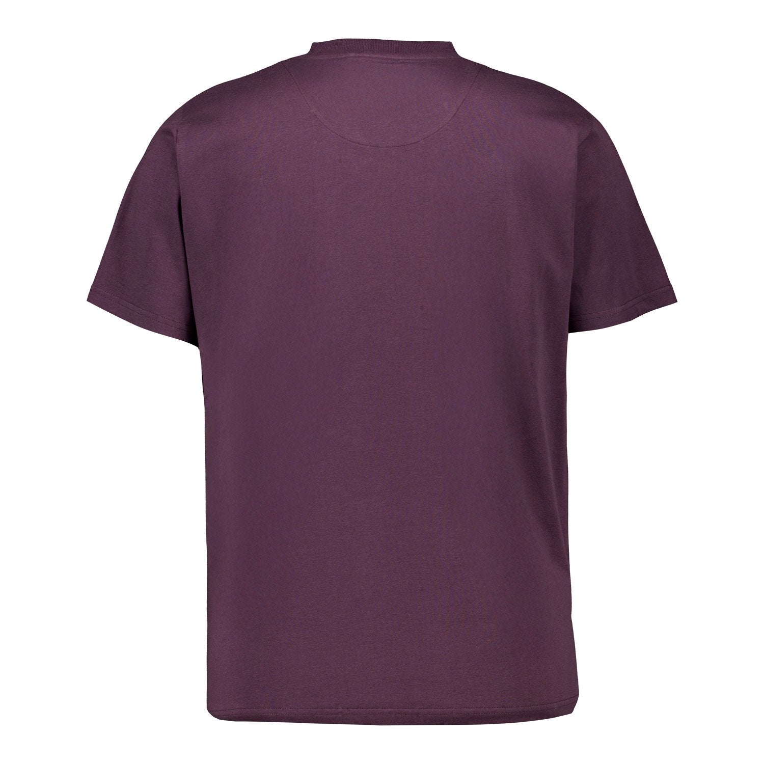 Mens Plum Noir Stitch Neck T-Shirt Plum