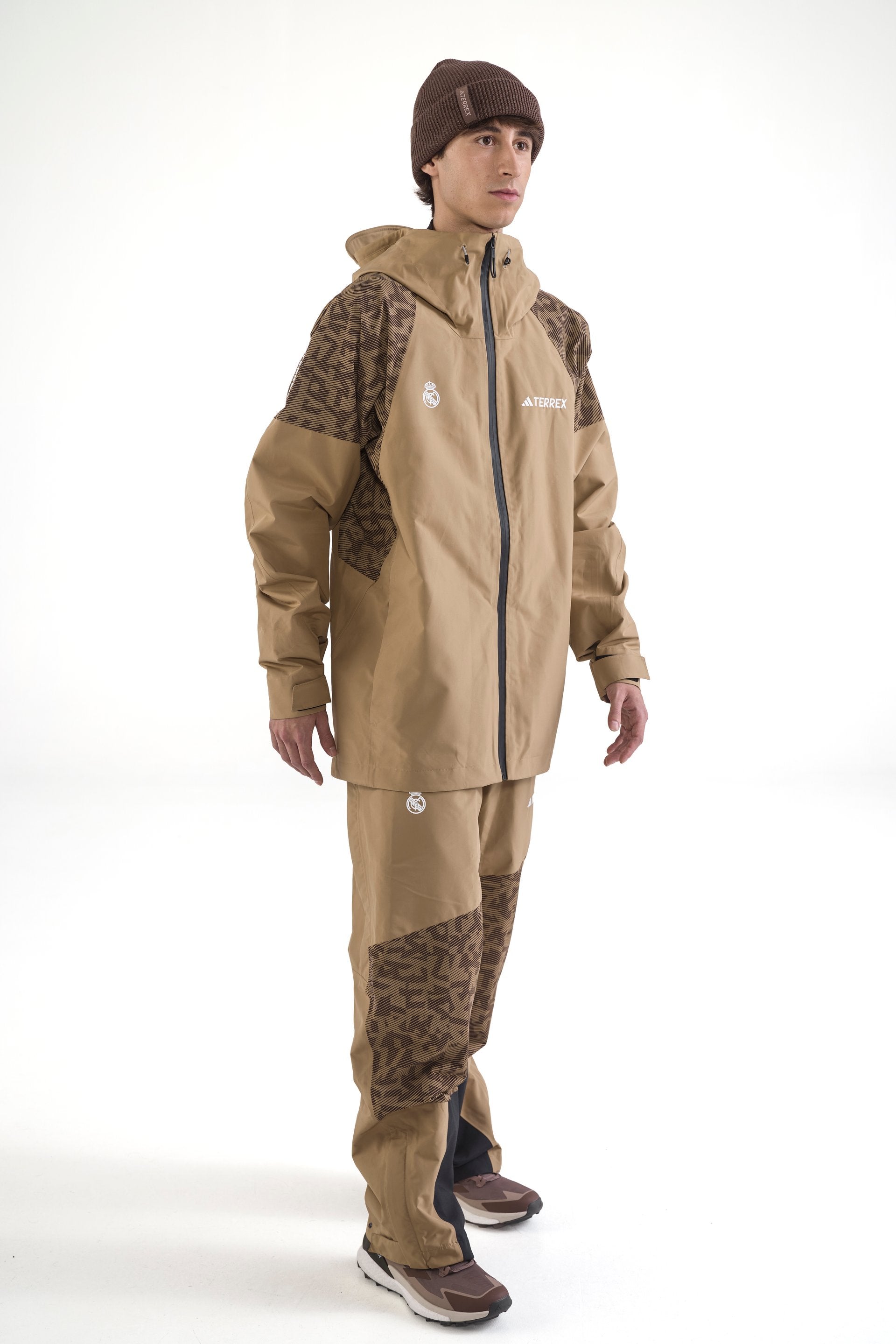 adidas TERREX スキージャケット ベージュ/ブラウン メンズ adidas Terrex CLIMAPROOF+ スノージャケット ブラウン