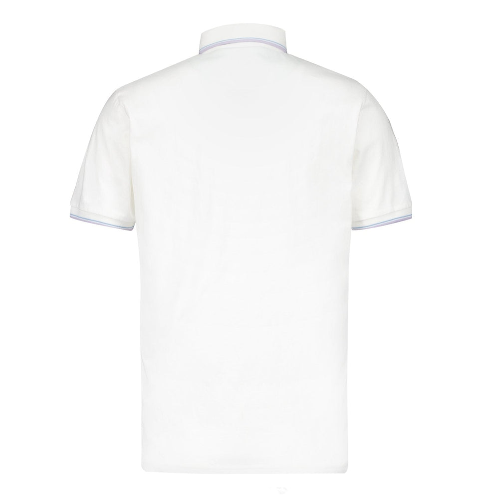 Mens Pastel Stripe Polo Shirt White Real Madrid